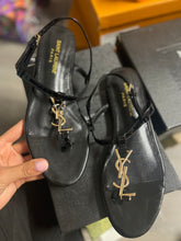 Load image into Gallery viewer, Black YSL sandals
