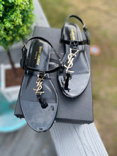 Load image into Gallery viewer, Black YSL sandals
