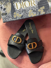 Load image into Gallery viewer, Black &amp; Gold CD Sandals
