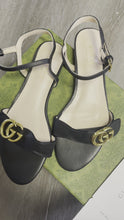 Load and play video in Gallery viewer, Black G Sandals
